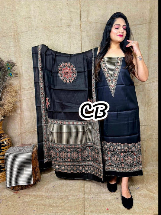 Ajrakh Print dress material